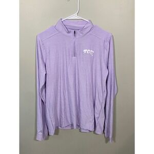 NWT Antigua Mentor QZ Women Medium Lavender TCU Horned Frogs Quarter Zip